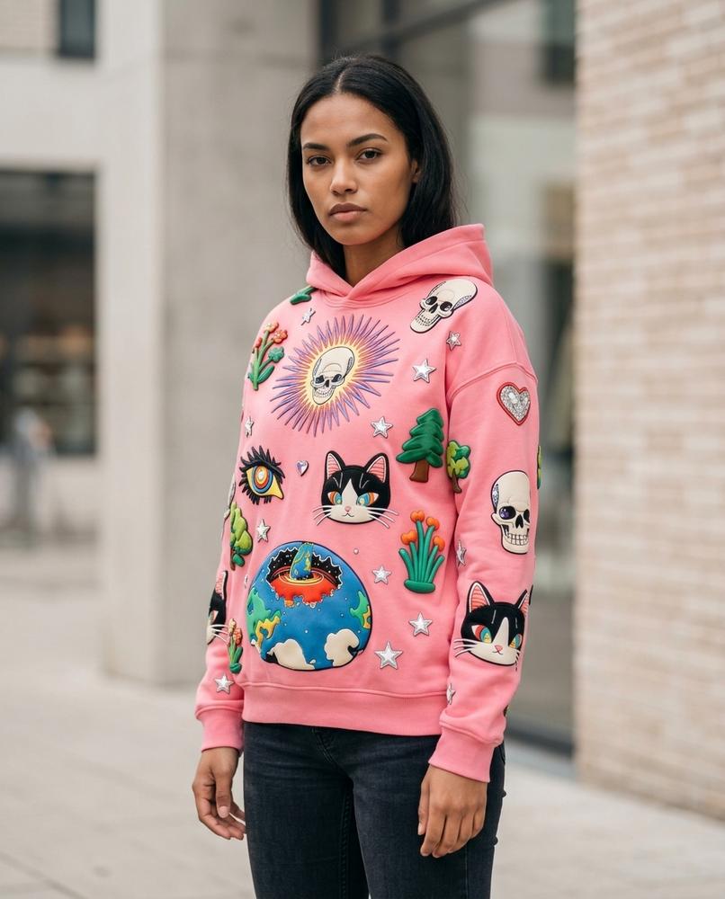 Zumieze - Arlev | Embroidered Tie-Dye Hoodie Unisex