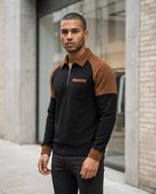 Zumieze - Zelin | Waffle-Knit Color-Block Sweater Men