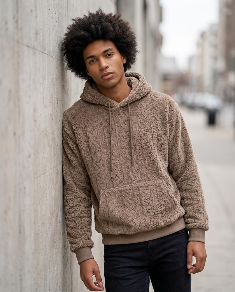 Zumieze - Varen | Plush Textured Hoodie Men