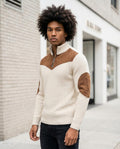 Zumieze - Leren | Rib-Knit Quarter-Zip Sweater Men
