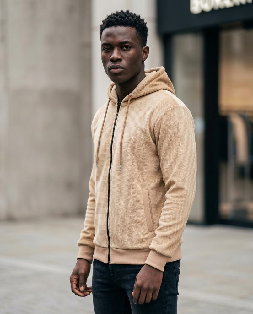 Zumieze - Timer | Textured Zip-Up Hoodie Men
