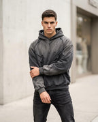 Zumieze - Zaram | Quilted Washed-Out Hoodie Unisex