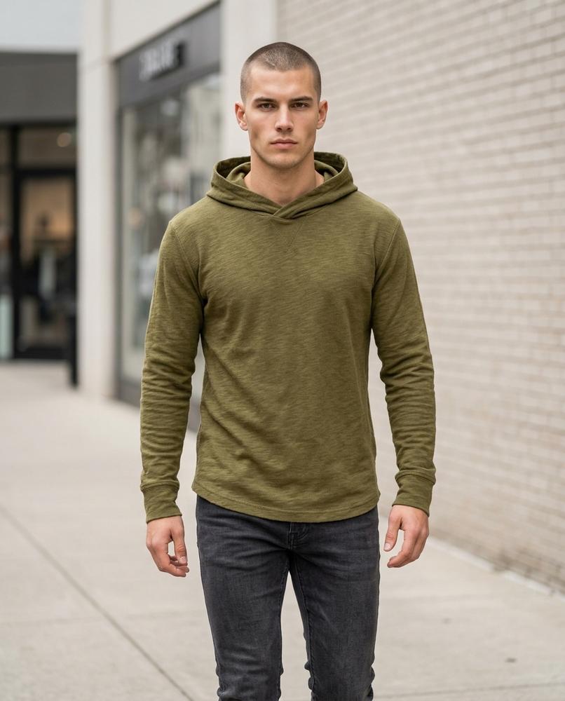 Zumieze - Novar | Textured Slim-Fit Hoodie Men