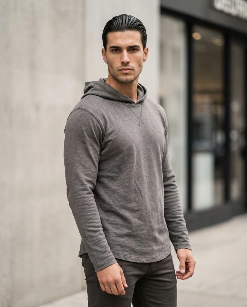 Zumieze - Novar | Textured Slim-Fit Hoodie Men