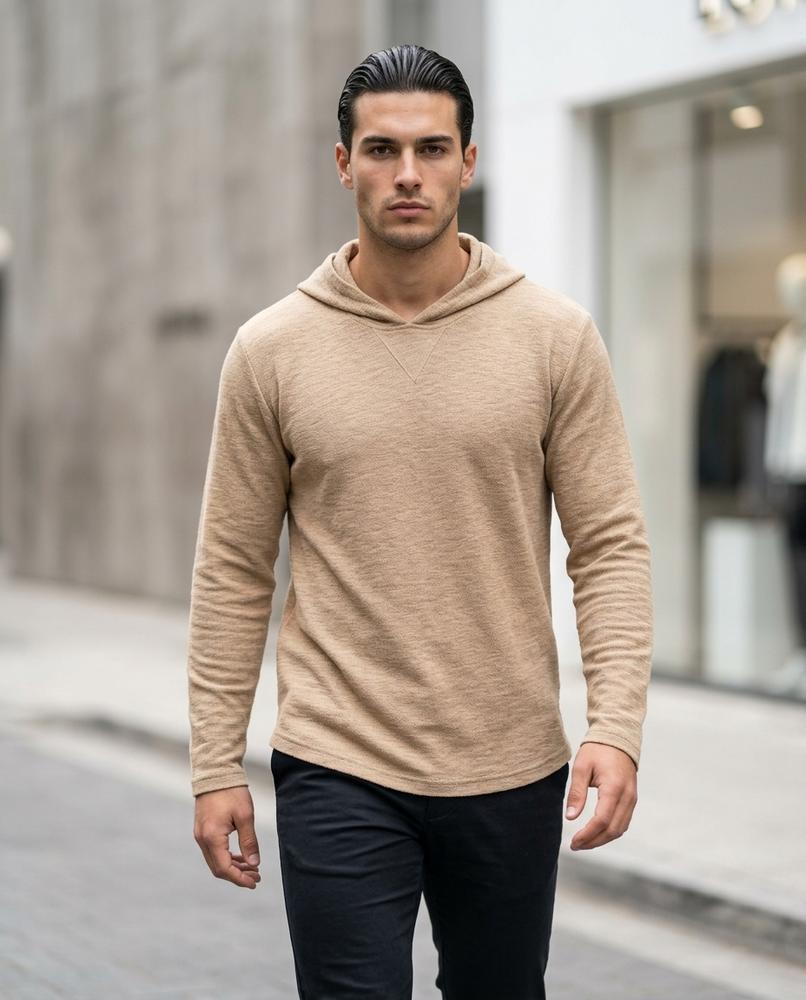 Zumieze - Novar | Textured Slim-Fit Hoodie Men