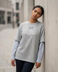 Zumieze - Zelen | Embroidered Layered-Sleeve Sweatshirt Women