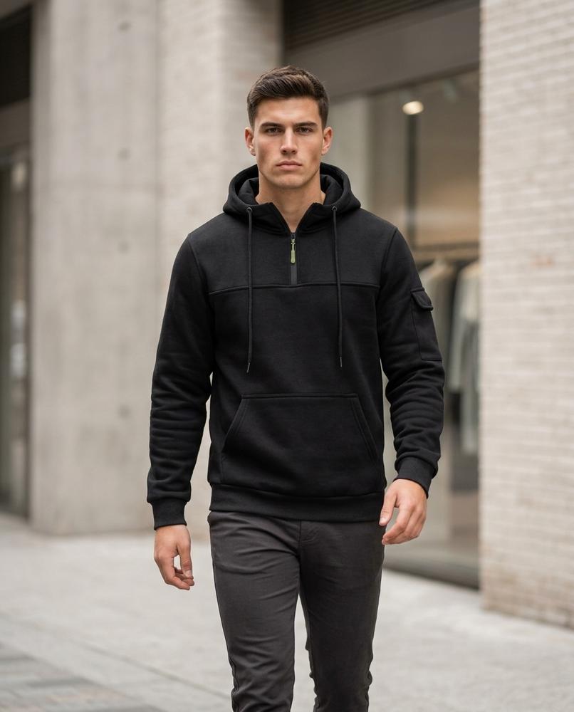 Zumieze - Savin | Half-Zip Loose-Fit Hoodie Men