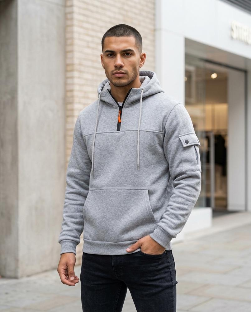 Zumieze - Savin | Half-Zip Loose-Fit Hoodie Men