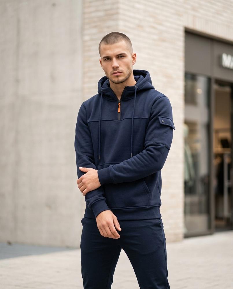 Zumieze - Savin | Half-Zip Loose-Fit Hoodie Men