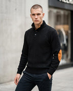 Zumieze - Tator | Cable-Knit Elbow-Patch Sweater Men