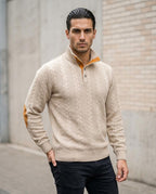 Zumieze - Tator | Cable-Knit Elbow-Patch Sweater Men