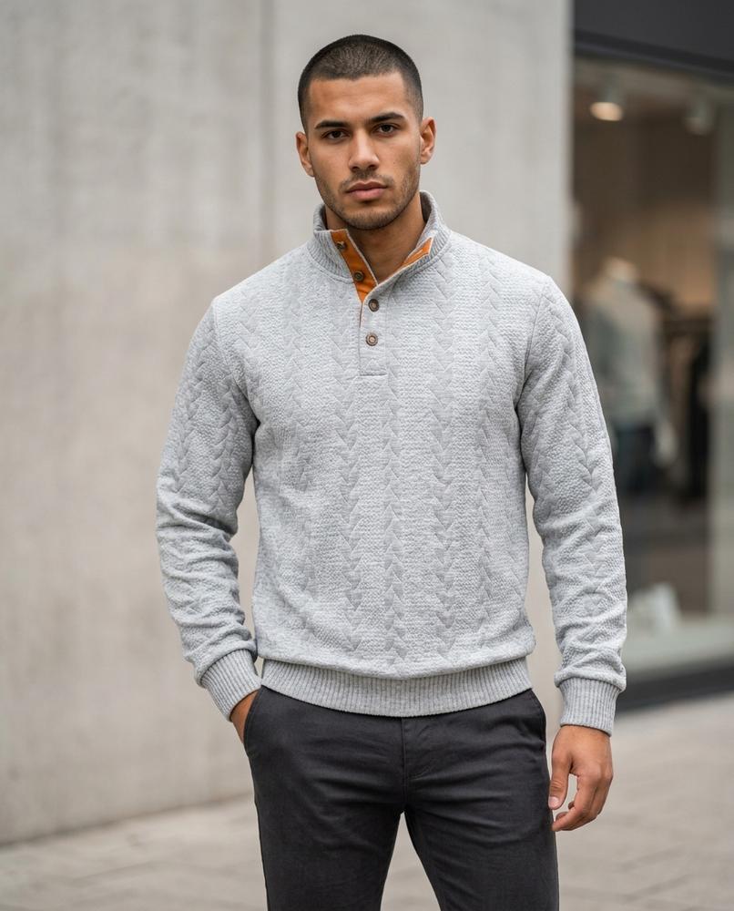Zumieze - Tator | Cable-Knit Elbow-Patch Sweater Men