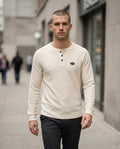 Zumieze - Lamar | Waffle-Knit Henley Shirt Men
