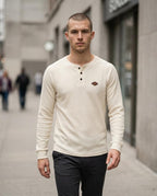 Zumieze - Lamar | Waffle-Knit Henley Shirt Men