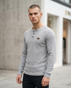 Zumieze - Lamar | Waffle-Knit Henley Shirt Men