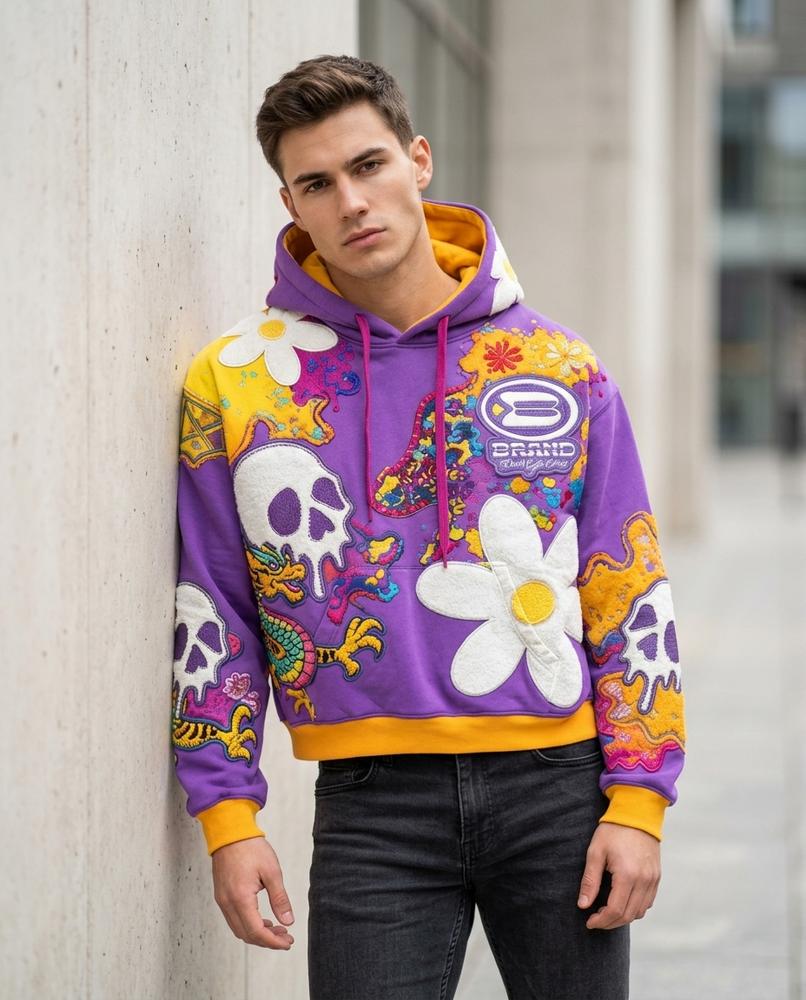 Zumieze - Sesel | Appliquéd Cropped Hoodie Unisex