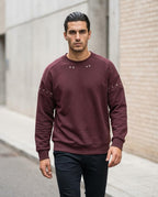 Zumieze - Vavin | Eyelet-Detailed Crewneck Sweatshirt Men