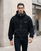 Zumieze - Yotal | Studded Zip-Up Hoodie Unisex