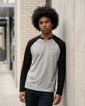 Zumieze - Rivin | Two-Tone Raglan-Sleeve T-Shirt Men