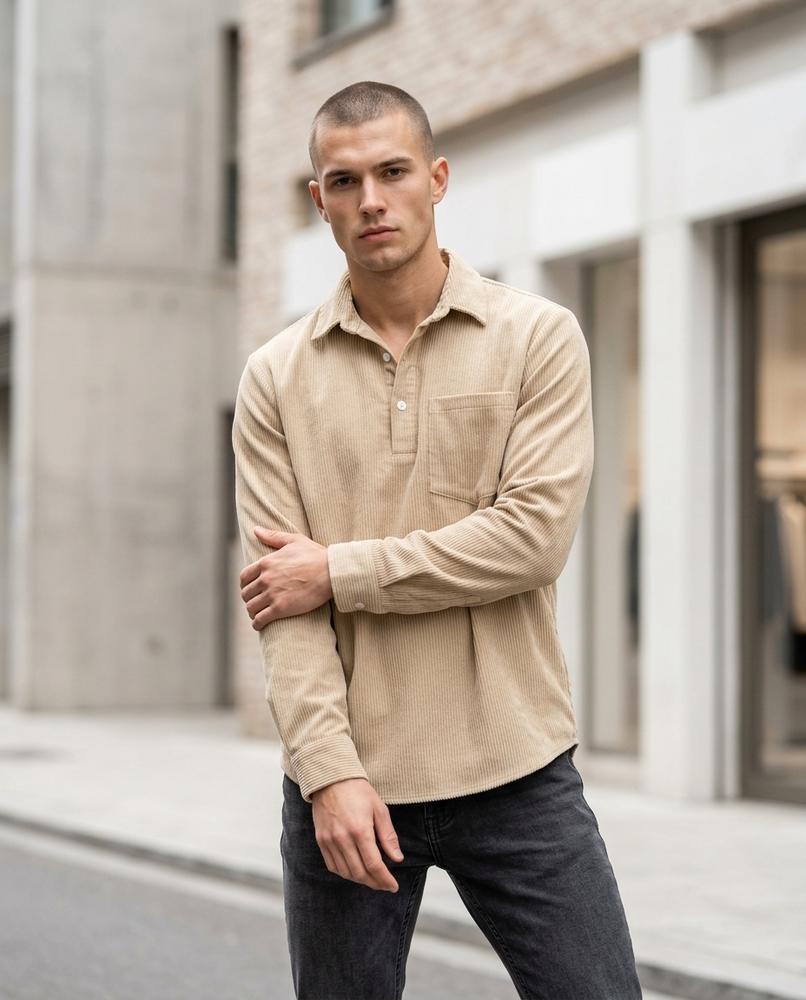 Zumieze - Rimar | Corduroy Popover Shirt Men