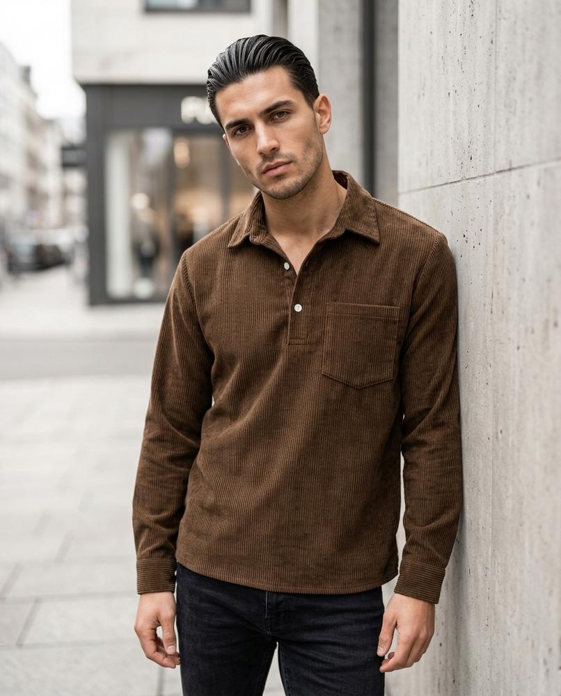 Zumieze - Rimar | Corduroy Popover Shirt Men