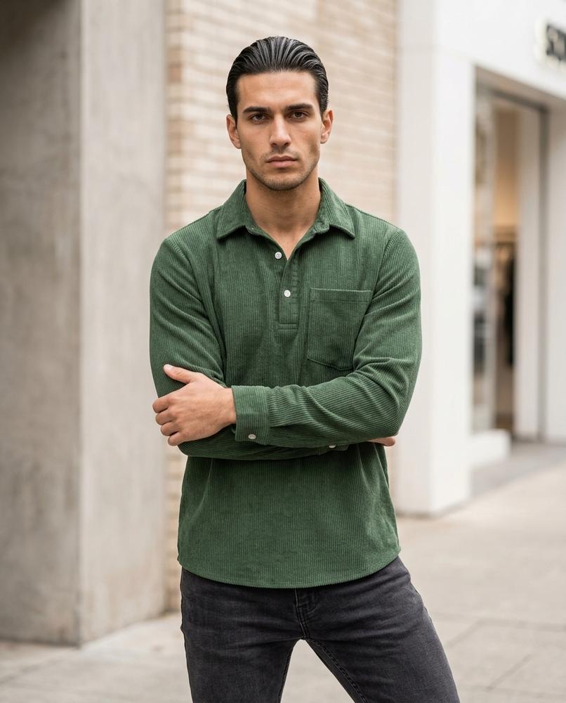 Zumieze - Rimar | Corduroy Popover Shirt Men