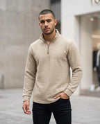 Zumieze - Lyser | Quilted Quarter-Zip Sweater Men