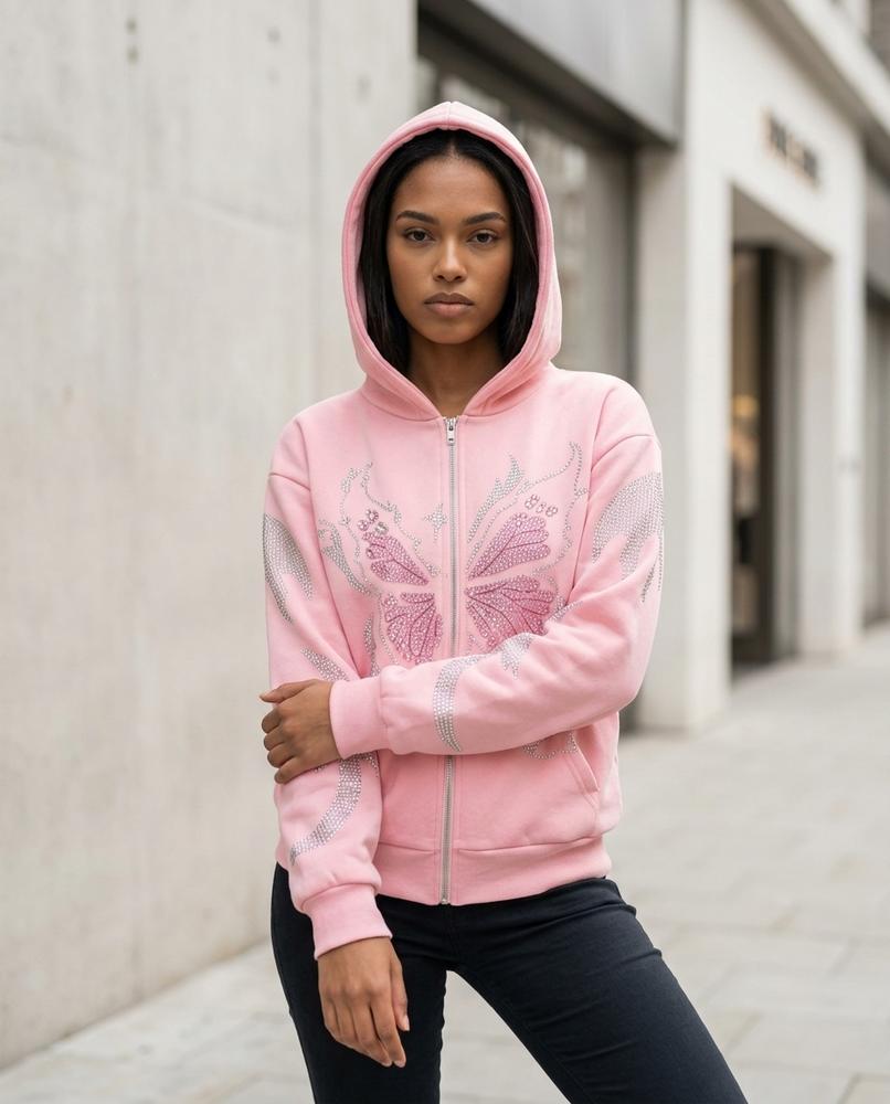 Zumieze - Nedar | Rhinestone Oversized Hoodie Unisex