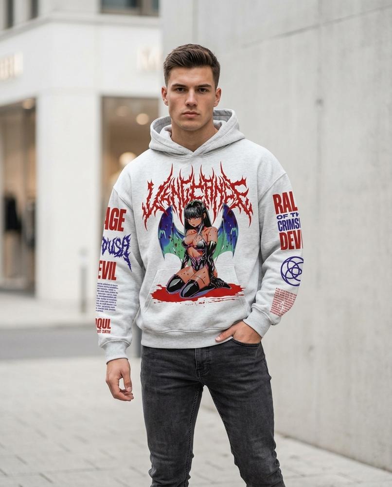 Zumieze - Yoram | Washed Printed Hoodie Unisex