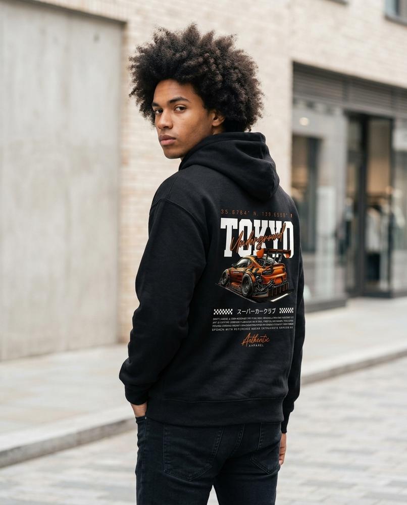 Zumieze - Lasin | Printed Relaxed Fit Hoodie Unisex