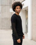 Zumieze - Lakar | Open-Knit Long-Sleeved Sweater Men