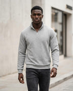 Zumieze - Satir | Textured Quarter-Zip Sweater Men