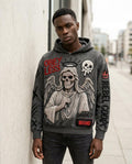 Zumieze - Sekar | Embroidered Washed Hoodie Unisex