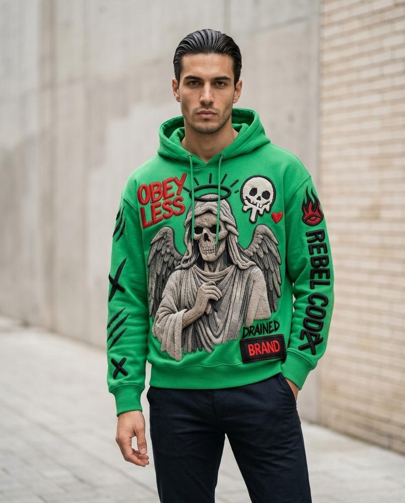 Zumieze - Sekar | Embroidered Washed Hoodie Unisex