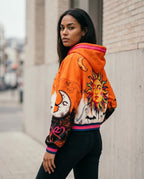 Zumieze - Karev | Printed Cropped Hoodie Unisex