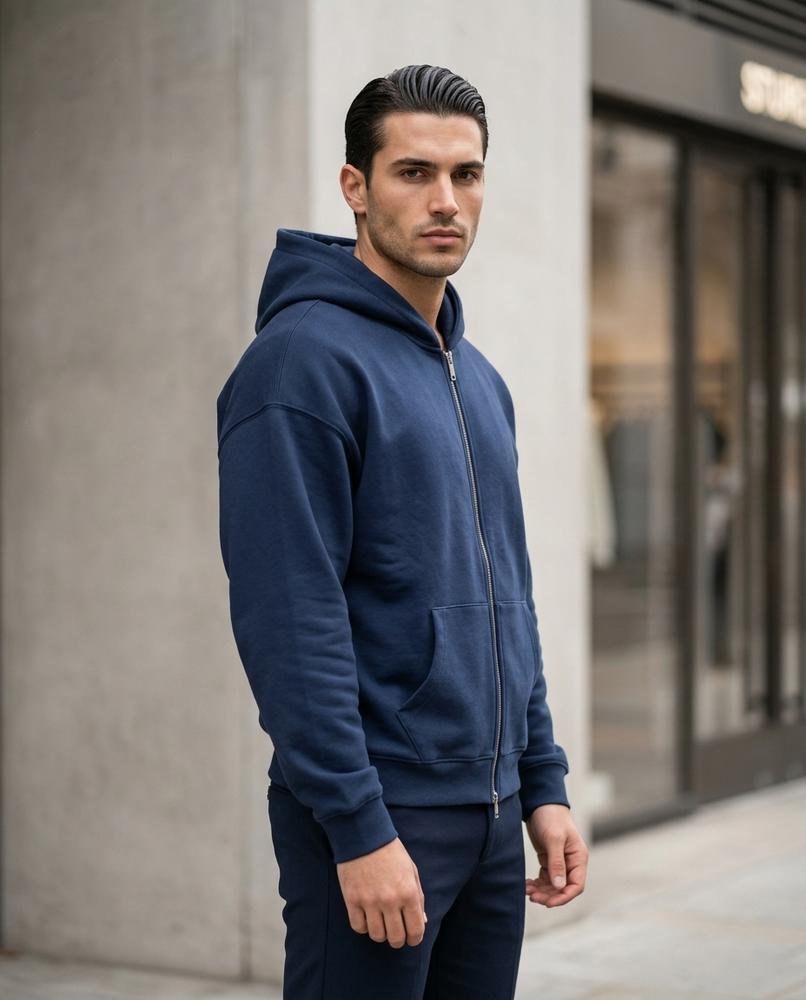 Zumieze - Ninal | Zip-Up Relaxed-Fit Hoodie Men