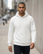 Zumieze - Kasil | Cable-Knit Wool-Lined Hoodie Men
