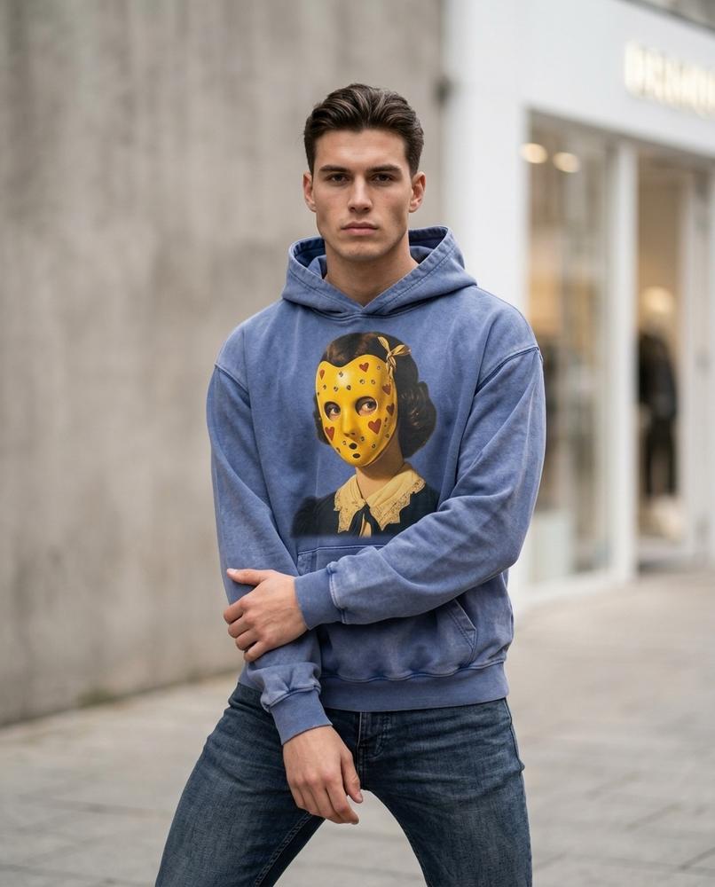 Zumieze - Novel | Printed Washed Hoodie Unisex