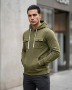 Zumieze - Sevin | Chest-Pocket Drawstring Hoodie Men
