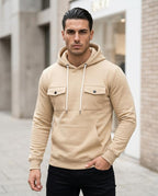 Zumieze - Sevin | Chest-Pocket Drawstring Hoodie Men