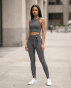 Zumieze - Arvin | Ribbed High-Waisted Pants Women