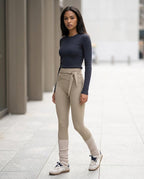 Zumieze - Arvin | Ribbed High-Waisted Pants Women
